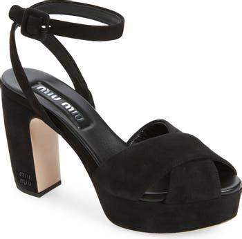 Miu Miu Cross Plateau Platform Sandal (Women) 